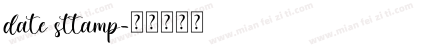date sttamp字体转换